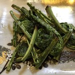 旬ものと日本酒 とみ笑 - こごみの塩炒め