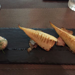 Abats. - 夢中で食べていたら筍のグリルも登場　柔らかくてコリコリしていて香りが良くて何も言うことなしです