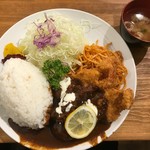 まるえい食堂 - ミックス プレートランチ①