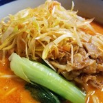 はなさき家 - 辛ねぎ、肉味噌、チンゲン菜