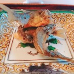 緒方 - ⑥小鮎(滋賀県琵琶湖産)の薄衣の天麩羅