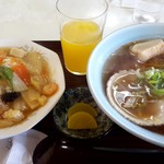 みちのくドライブイン - 中華丼とラーメンセット