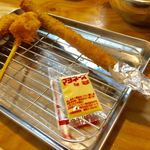 串カツ田中 - 串カツ牛 120円 串カツ豚 120円 アスパラ 200円