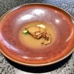 イチリン ハナレ - 焼きフカヒレ 青梗菜添え 鶏白湯のスープ