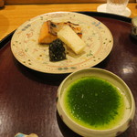 日本料理 太月 - 大船渡サクラマス炭火焼　木の芽酢