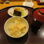 日本料理 太月 - ご飯、味噌汁、お新香