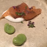 ろっかん - 鱒とそら豆