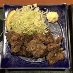 粋酔鮮魚店げんきまる - 週替わり魚定食（鮪の竜田揚げ） ¥850 の鮪の竜田揚げ