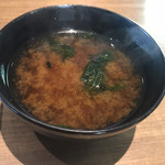 朔 - アオサの味噌汁