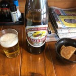 Tonkatsu Wakaba - 瓶ビールとお通し