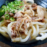 手打ちうどん 彦江 - うどん、ぶっかけ冷、肉全部が旨かったです。