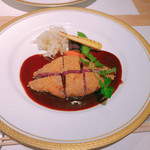 洋食 つばき - 飛騨牛A5シャトーブリアンのカツ。