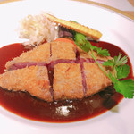 洋食 つばき - 裏山のタケノコやコールスローが付け合わせ