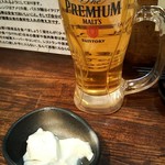 全国唯一揚立て栃尾揚げ あげ屋 - ビールはプレモル、お通しは冷奴でした！！