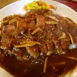 うえむら - カツカレーライスのアップ