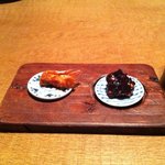 手造りそば 打墨庵 加瀬 - えびの頭、蕎麦味噌