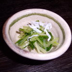 来ル里 - 先付け（水菜の和え物）