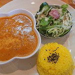 インド料理専門店 クシュクシュ - 2019 4/21 ナンセット（シーフードカレー）