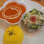 インド料理専門店 クシュクシュ - 2019　4/21　ナンセット（バターチキンカレー）