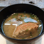 寿司栄 - 蟹の味噌汁