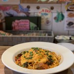 ナナイロパスタ - とろ～り‼チーズナポリタン 1,180円 + 大盛り 250円　計 1,430円。
