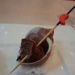 礼華　青鸞居 - 本日の前菜盛り合わせ（ランチ用）のつぶ貝オイスターソース煮込み