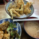 豊野丼 - この日の天丼とアネックス メインは天然鯛の白子