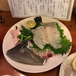 活魚料理 広海 - 活かわはぎ薄造り！