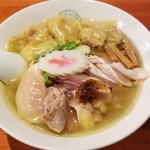 麺屋 六感堂 - 中華そば 金（潮）＋シャポーン鶏ささみタタキ増し