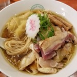 麺屋 六感堂 - 中華そば 金（醤油）＋シャポーン鶏ももタタキ増し