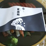 玄海鮨 - 包みを開くとこういう感じ