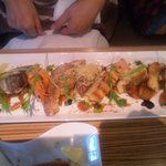 ボリュームたっぷりの魚とフォアグラの盛り合わせ