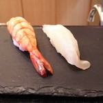 鮨 こうづま - エビ  ヒラメ