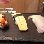 鮨 こうづま - アナゴ  玉子  カンパチ？と聞いたような？