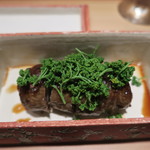 日本料理 晴山 - 筍飛騨牛巻き、花山椒