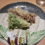 日本料理 晴山 - ホタルイカ、タラの芽　天ぷら