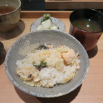 日本料理 晴山 - サクラマス、筍御飯