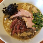 麺屋CHIKUWA - 【限定】極上牛ハラミの煮干しそば(濃厚)