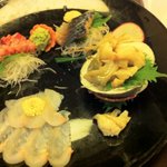 牡鹿半島 - 刺身盛り合わせ、寒ブリ、しめさば、ホッキ、、素晴らしい