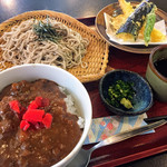 Washokudokoro Sagami - 天ざるそば ミニカレー丼セット ご飯大盛り 800円