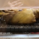 銀座 しのはら - 立派な筍が焼かれています。