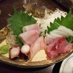 金町製麺 - 刺身盛り合わせ