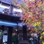 パラティッシ - 店前の紅葉がまたいい雰囲気です。