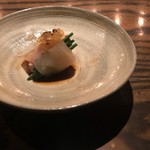 焼き鳥 とりら - 白レバー胸昆布締め葱巻き