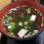 鮨処 利久 - 新海苔のお吸い物 お替り自由です。