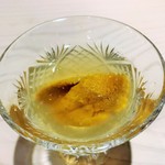 新ばし 星野 - 雲丹と鯛の骨からとった出汁のジュレ