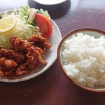 カドヤ - 料理写真:唐揚げ定食ご飯大盛り