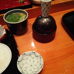 小笹寿し - 鯛の吸い物 & 冷酒