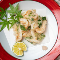 白海老と加賀蓮根のかき揚げ