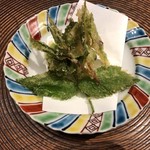 妙見石原荘 食菜石蔵 - 筍磯辺揚げと摘菜